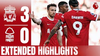 EXTENDED HIGHLIGHTS Jota Nunez amp Salah goals at Anfield  Liverpool 30 Nottingham Forest [upl. by Whittemore]