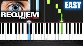 Requiem for a Dream  EASY Piano Tutorial by PlutaX  Synthesia [upl. by Gassman991]