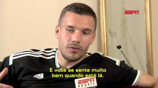 Lukas Podolski exclusivo para ESPNBRASIL [upl. by Edrock]