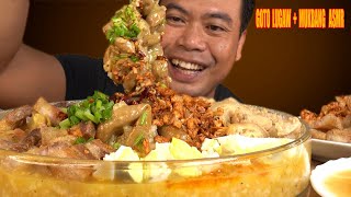 GOTO LUGAW  BEEF SMALL INTESTINE  LECHON KAWALI  BEEF TRIPE  MUKBANG ASMR [upl. by Aborn202]