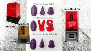 Comparison  Phrozen Sonics Mini Vs Elegoo Mars 2 Pro  With Prints Reviews [upl. by Brodeur]