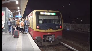 Germany Berlin SBahn night ride from Wedding to Storkower Straße [upl. by Howzell]