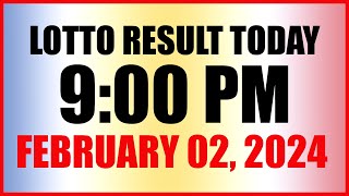 Lotto Result Today 9pm Draw February 2 2024 Swertres Ez2 Pcso [upl. by Nahama]