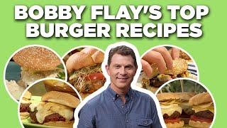 Bobby Flays Top 5 Burger Recipe Videos  Food Network [upl. by Velvet364]