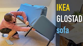 IKEA GLOSTAD sofa  Complete StepbyStep Assembly Process [upl. by Llerdnod]