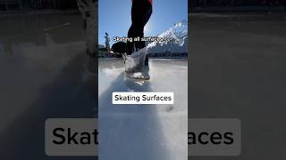 SKATING ALL SURFACES 🔥😱 iceskating shorts [upl. by Ange]