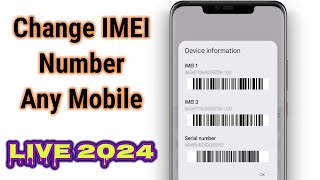 How To Change IMEI Number In Any Android mobile  2024 [upl. by Atilegna]