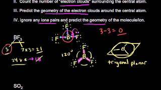 VSEPR for 3 electron clouds  AP Chemistry  Khan Academy [upl. by Dierdre]