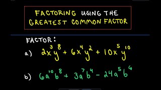 ❖ Factoring Using the Great Common Factor GCF  Example 1 ❖ [upl. by Aryl]