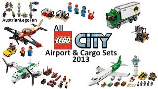 All Lego City Airport amp Cargo Sets 2013  Lego Speed Build Review [upl. by Ellswerth391]