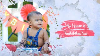 Birthday Invitation Video  Watercolor Video  1st Birthday  Sudhiksha Sai Birthday Invitation [upl. by Rutter]