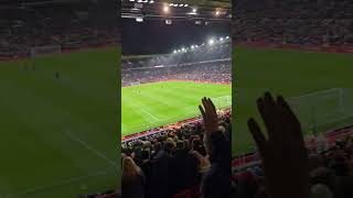 Nottingham Forest fans at Old Trafford nffc mufc premierleague [upl. by Lednyk649]