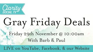 Clarity Social TV  Friday 29th November 2024  10am  Live on Facebook amp YouTube [upl. by Cichocki]