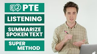 PTE Listening Summarize Spoken Text  SUPER METHOD [upl. by Eihpos]