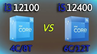 i5 12400 vs i3 12100  benchmark and gaming test 1080p high setting [upl. by Rabi]