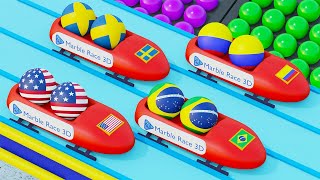 Countryballs Marble Race 3D  Marble Race Countries Elimination [upl. by Clarke]