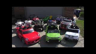 10 Power Wheels Collection Kids Cars Electric Vehicles SporTrax Kid Trax F150 Porsche 911 [upl. by Atterual]