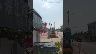 Laos flag 🇱🇦 outside VIS Vientiane International School in Vientiane [upl. by Cleopatre]