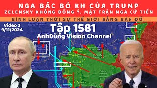 Tập 1581 Nga bác bỏ Zelensky ném đá KH của Trump và Musk GP 2 làng Kursk Harris bị fan chỉ trích [upl. by Cralg]