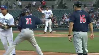 Astudillo pulls off hiddenball trick for Red Wings [upl. by Humfrid]