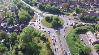 Drone over Littlemore Roundabout Oxford [upl. by Mella]