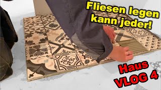 VLOG 3 Fliesen legen für Anfänger  Fliesen verfugen  Fliesen legen für Dummies tobiebel [upl. by Kazue660]