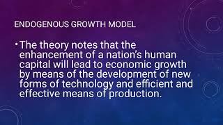 GD  ENDOGENOUS GROWTH THEORY [upl. by Reggis]