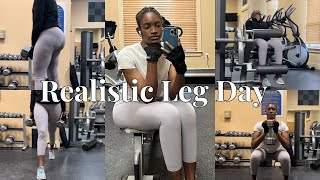 My Realistic Leg Day Routine at the Gym  Gym 101 for Newbies [upl. by Tamarah]