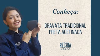 Conheça Tudo sobre a Gravata Tradicional Preta Acetinada Textura Acetinada [upl. by Zashin386]