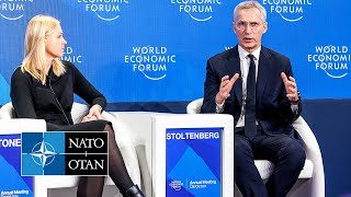 NATO Secretary General at panel discussion at the World Economic Forum Davos🇨🇭 16 JAN 2024 [upl. by Knah590]