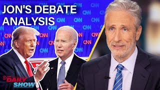 Jon Stewarts Debate Analysis Trumps Blatant Lies and Bidens Senior Moments  The Daily Show [upl. by Akinit]