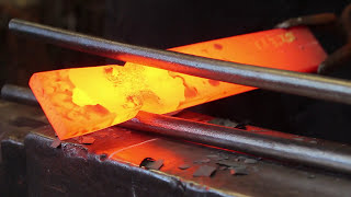 Blacksmithing  A LESSON IN PUNCHING HOLES making a bolster plate [upl. by Aniat]