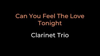 Easy Clarinet Trio quotCan You Feel The Love Tonightquot  Lion King [upl. by Enerehs]