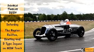 Brooklands Double 12 Saturday The Napier Railton and friends on the Mercedes Benz World track [upl. by Elehcin790]