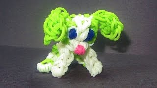 Rainbow Loom Charm DOG Puppy How to make Loom Bands Tutorial [upl. by Iny941]