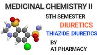 THIAZIDE DIURETICS  DIURETICS  MEDICINAL CHEMISTRY 2 5th semester [upl. by Sinnoda]