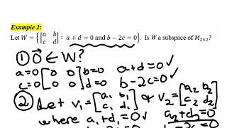 subspace of M2x2 [upl. by Eugine387]