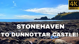 Stonehaven to Dunnottar Castle walk 4K GoPro POV [upl. by Jorie]