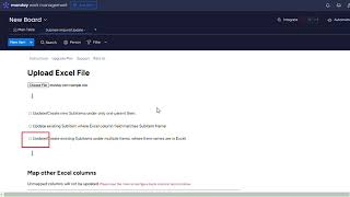 Subitem import update from Excel sheet for monday [upl. by Irtak]