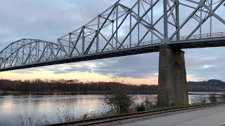 Union Pacific coal train in Lansing Iowa [upl. by Kassity]