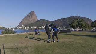 HEMA Longsword sparring 2  Raphael Vs Flegner Esgrima Histórica [upl. by Amalita]