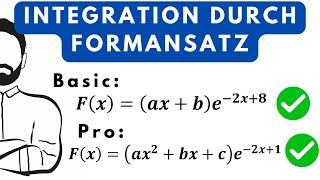 Integration durch Formansatz eFunktionen ErklärungAufgabenLösungen [upl. by Auot490]