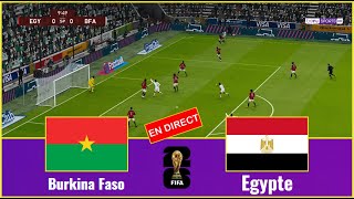 Egypte vs Burkina Faso en direct Éliminatoires de la Coupe du monde Simulation football Gameplay PC [upl. by Orferd]