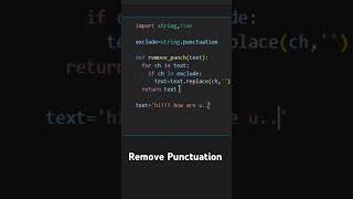 Python  Remove punctuation from string [upl. by Riha972]