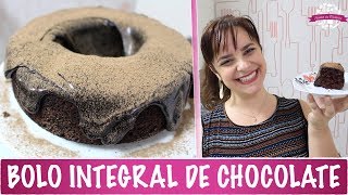 BOLO INTEGRAL DE CHOCOLATE FOFO E MOLHADINHO  382  Receitas da Mussinha [upl. by Jocelyne]