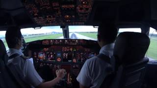 B737 Cockpit View Take off and landing [upl. by Abelard814]