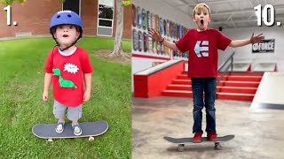 0 TO 10 YEARS OLD SKATEBOARDING JOURNEY  Ryden Schrock [upl. by Aivat]