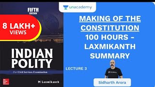 L3 Making of The Constitution  100Hour  Laxmikanth Summary  UPSC CSEIAS 2020  Sidharth Arora [upl. by Cogn296]