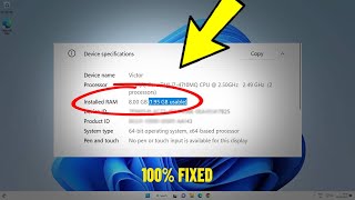 Fix All RAM Not Fully Usable in Windows 11  10  8  7  How To Make Installed ram full usable 💯 ✅ [upl. by Ydur]