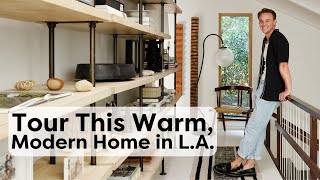 Tour This Warm Modern Home In Los Angeles  Handmade Home [upl. by Piero]